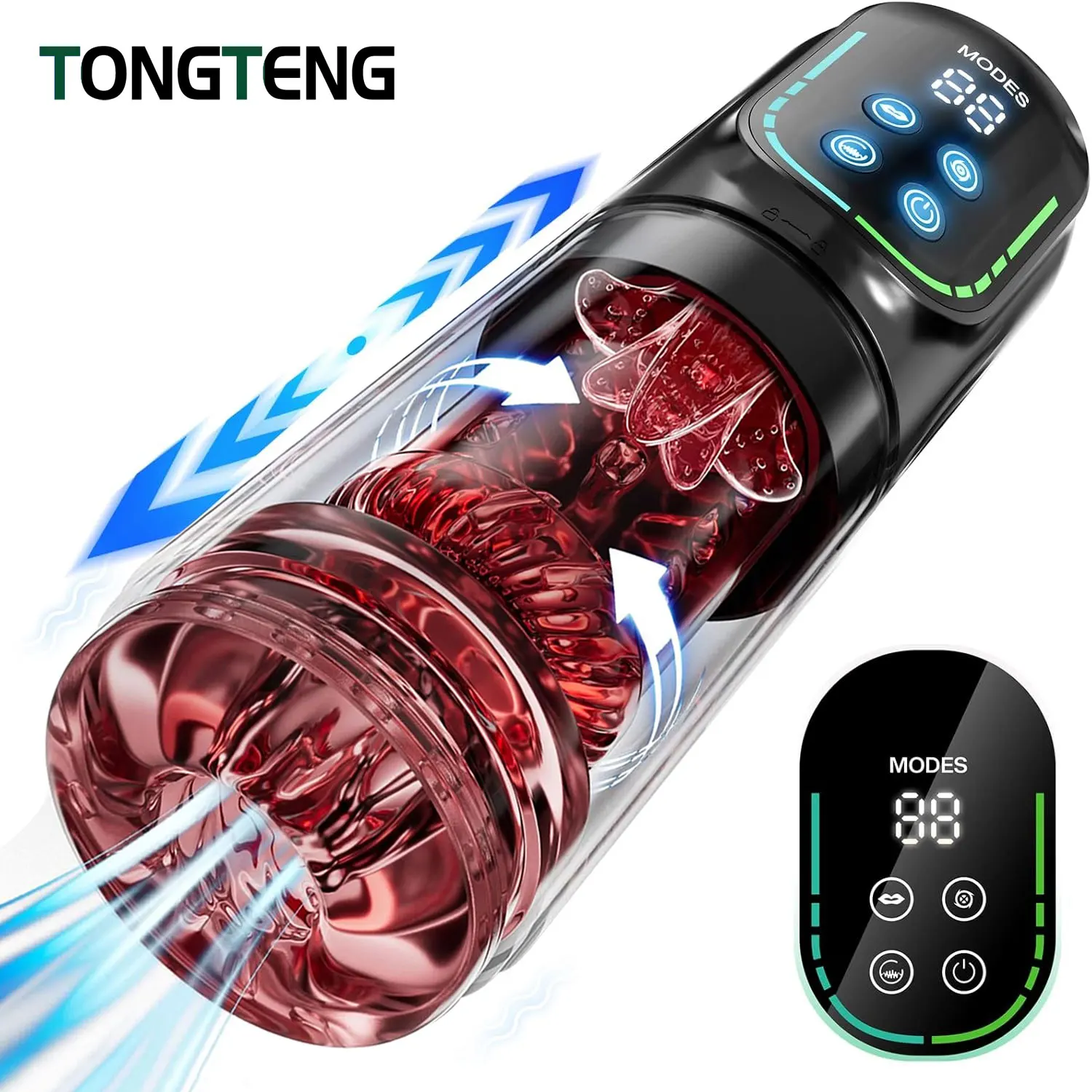 Masturbateur automatique à piston pour hommes, masturbateur à rotation télescopique, tasse de vagin, jouets sexuels pour adultes – Image 3