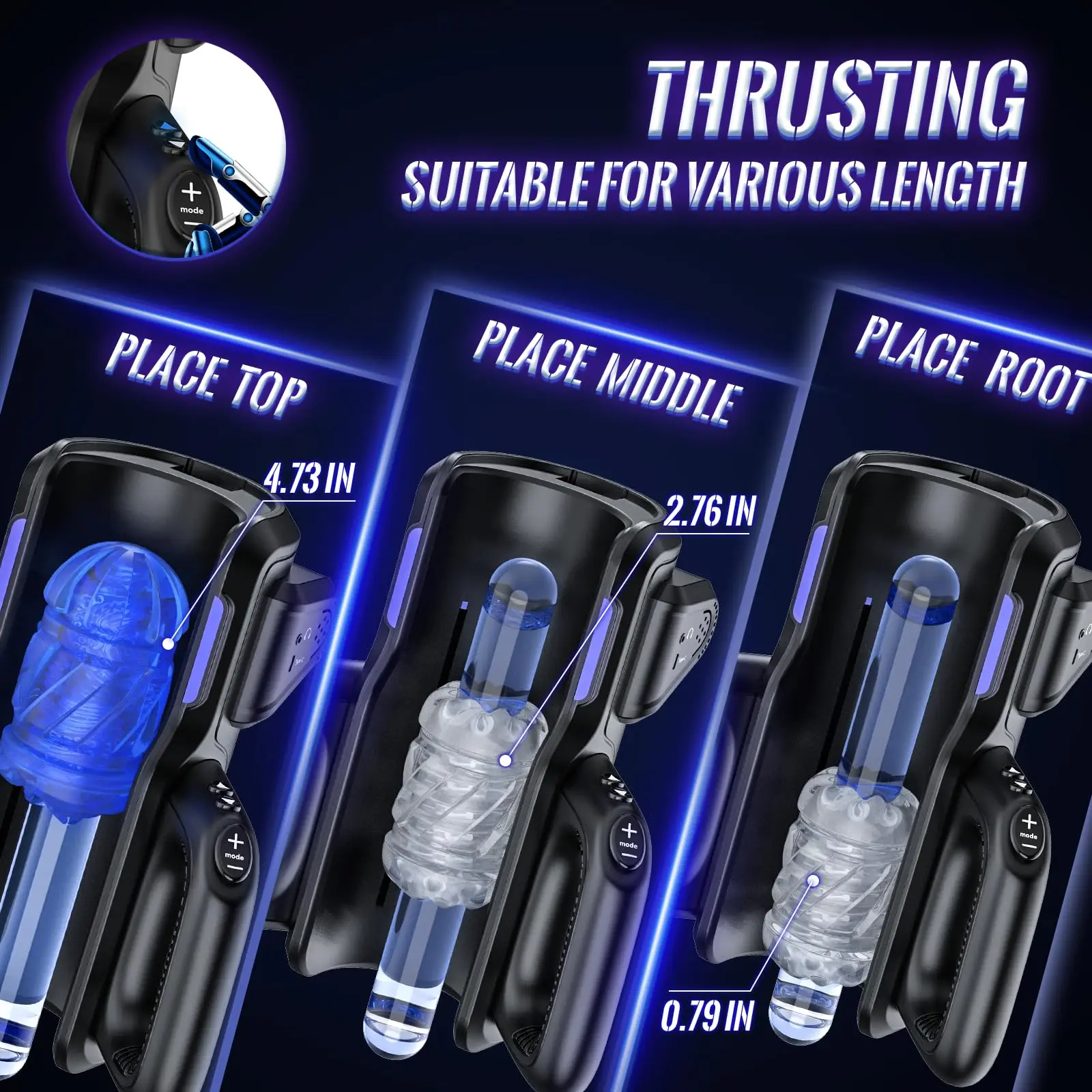 LETEN THRUSTING-PRO – masturbateur masculin à grande vitesse, Machine automatique télescopique, tasse de Masturbation vaginale, jouet sexuel pour hommes – Image 2