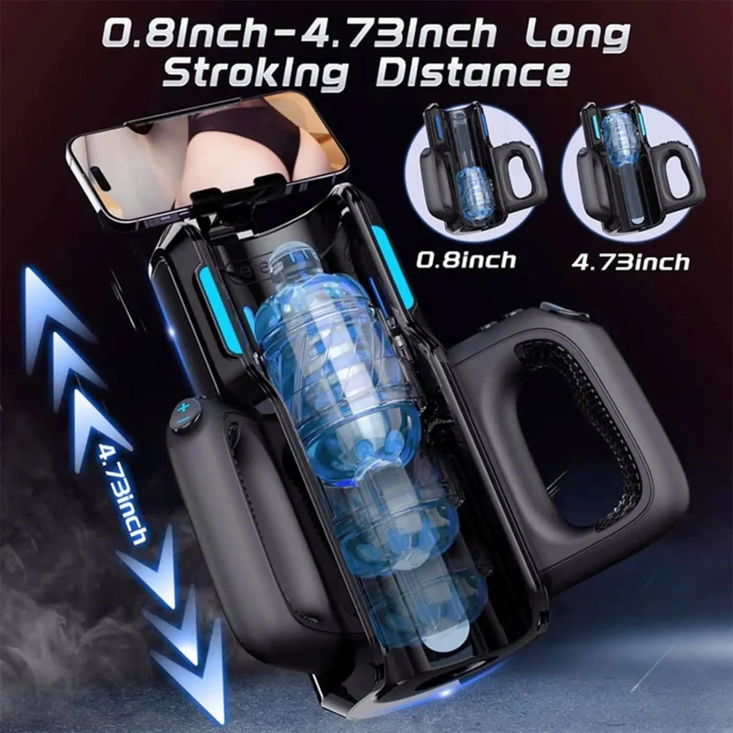 LETEN THRUSTING-PRO – masturbateur masculin à grande vitesse, Machine automatique télescopique, tasse de Masturbation vaginale, jouet sexuel pour hommes – Image 3
