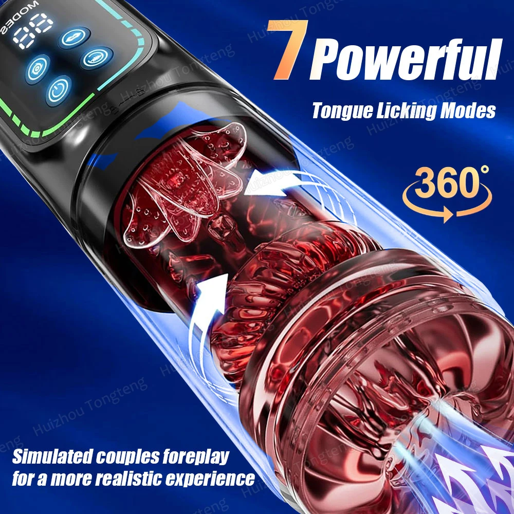 Masturbateur automatique à piston pour hommes, masturbateur à rotation télescopique, tasse de vagin, jouets sexuels pour adultes – Image 4
